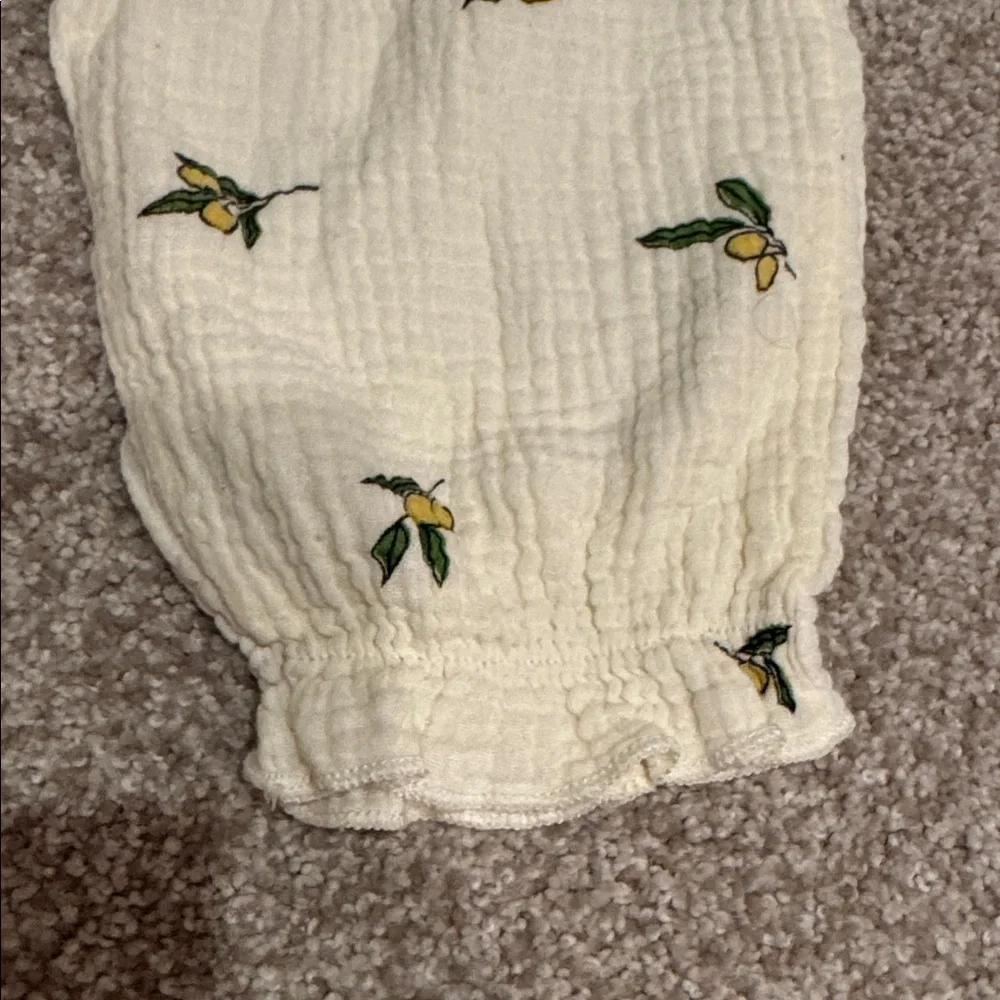 Lemon Patterned Cream Pants - Picture 3 of 3